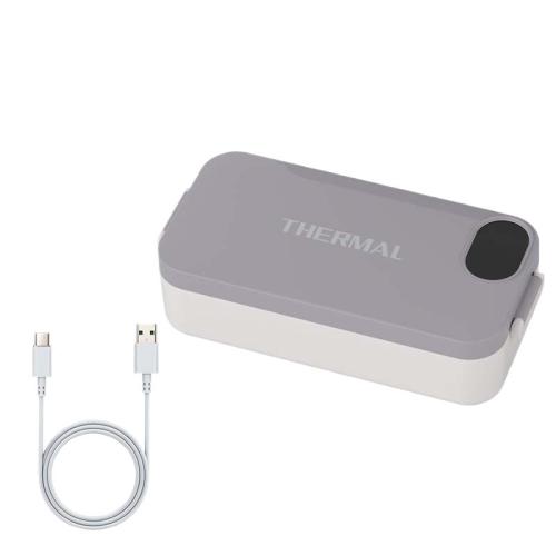 304 Stainless Steel heat preservation Electric Heating Lunch Box portable & Rechargeable Engineering Plastics PC
