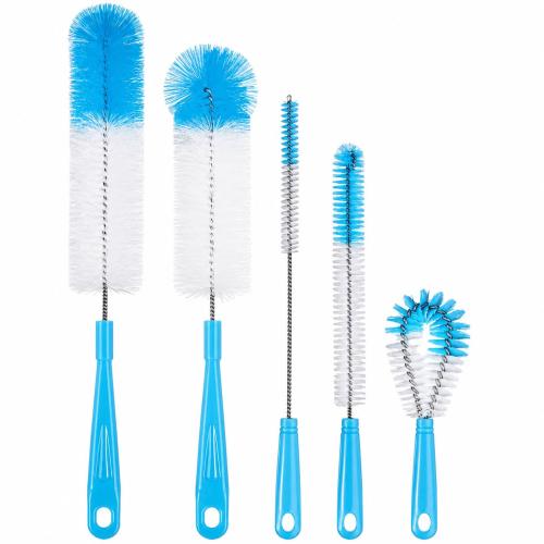 Plastic Glass Brush five piece Set