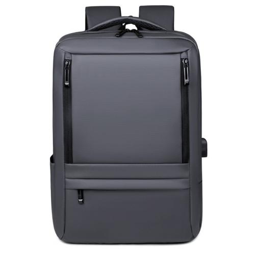 Cloth Laptop Bag large capacity & with USB interface & waterproof Solid gray PC