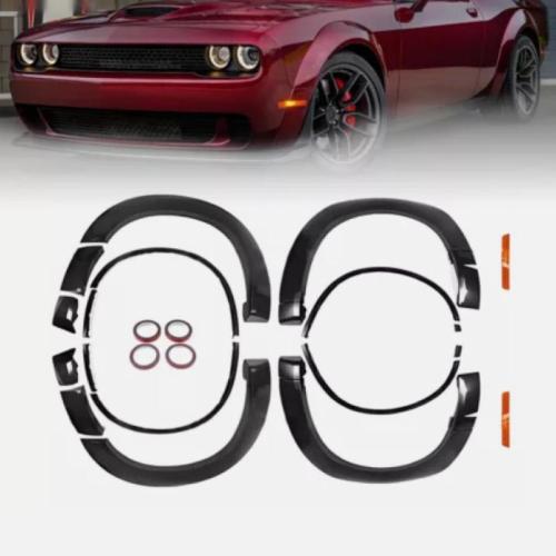 Wheel Fender Flares Black For 2015-2023 Dodge Challenger SRT Hellcat Demon Style