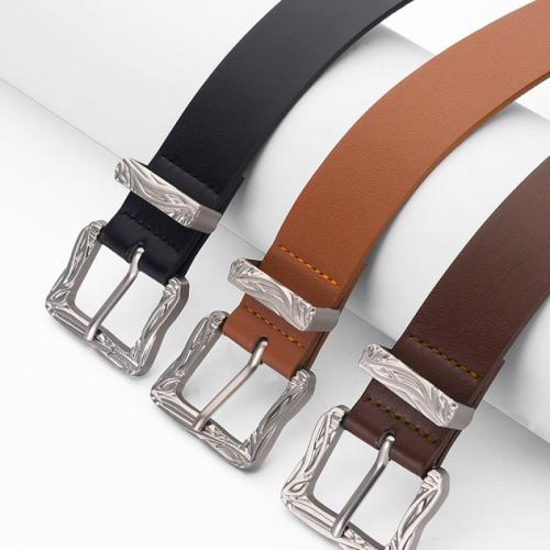 Alloy Steel & PU Leather Punk Fashion Belt hollow PC