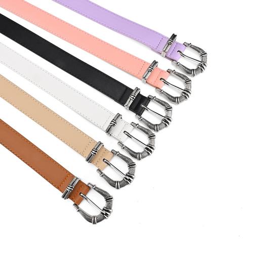 Alloy Steel & PU Leather Vintage Fashion Belt flexible length PC