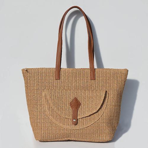 Paper Rope Woven Tote Polyester Cotton PC