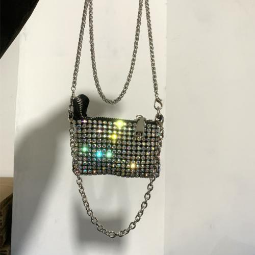 PU Leather Crossbody Bag with rhinestone Polyester PC