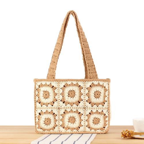 Cotton Cord Woven Tote Polyester Cotton camel PC