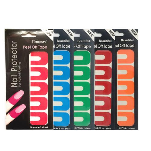 El plastico Nail Spill Proof Calcomanías, Sólido, más colores para elegir, trozo