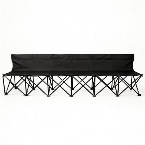 Steel Tube & Polyester Outdoor Foldable Chair durable & portable Solid black PC