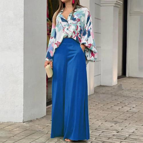 Poliéster Conjunto casual de las mujeres, Pantalones largos & parte superior, impreso, más colores para elegir, Conjunto
