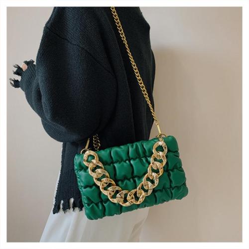 Metal & Cuero de la PU Bolso, Sólido, más colores para elegir, trozo