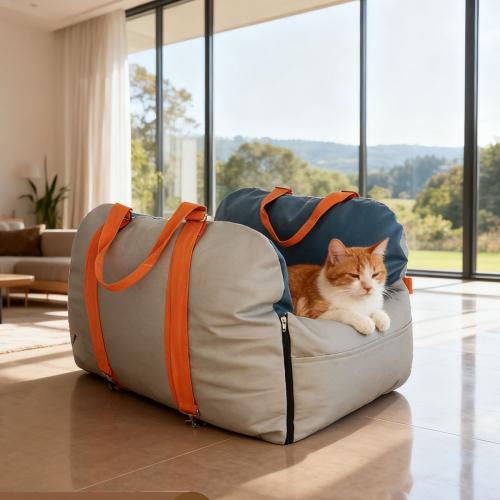 Technical Farbic Soft Vehicle Pet Bag portable & waterproof blue PC