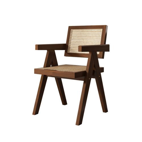 Rattan & Solid Wood Casual House Chair hollow PC