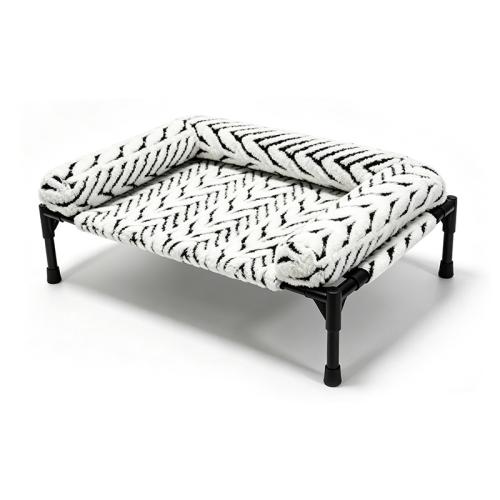 Katoenfluenenen Het Bed van het huisdier Metalen Afgedrukt zebrapatroon wit en zwart stuk