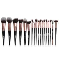 Plastic Cosmetic Brush eighteen  piece Nylon plain dyed Solid Set