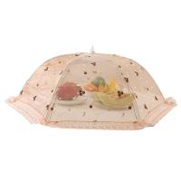 Wire & Polyester foldable Food Cover Tent dustproof Lace embroider PC