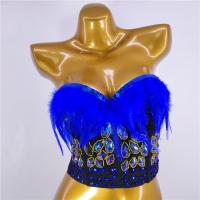 Polyester Bandeau Bra backless blue PC