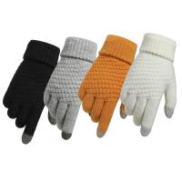 Acrylic & Spandex Adults Gloves can touch screen & thicken & thermal jacquard PC