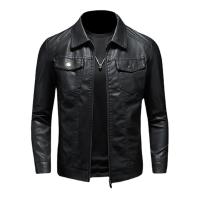 PU Cuir & Polyester Vestes de moto Solide Noir pièce