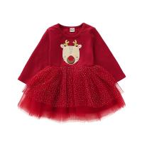 Cotton Baby Skirt christmas design Deerlet red PC