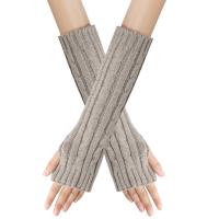 Acrylic Half Finger Glove thermal knitted Solid : Pair