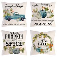 Linen Throw Pillow Covers without pillow inner printed PC