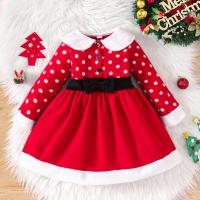 Cotton Slim Children Christmas Costume large hem design red PC