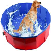 Pvc Piscine pour animaux de compagnie rouge et bleu pièce