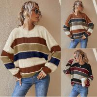 Polyester Frauen Pullover, Gestrickte, Gestreift, mehr Farben zur Auswahl,  Stück