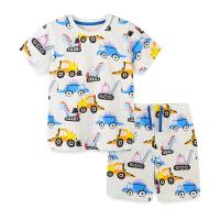 Cotton Boy Summer Clothing Set & two piece Pants & top printed Set