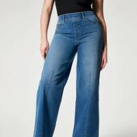 Denim Slim Women Long Trousers & loose & breathable blue PC