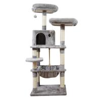 Chanvre de Sisal & Peluche Cadre d’escalade de chat Gris pièce