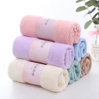 Coral Fleece Absorbent Towel random color & five piece Solid mixed colors Set