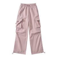 Cotton High Waist Women Casual Pants Solid PC