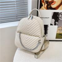 PU Leather Easy Matching Backpack hardwearing PC