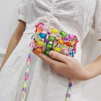 Acrylic Handmade Crossbody Bag Mini multi-colored PC