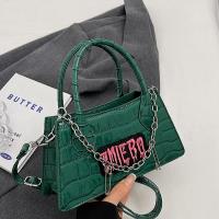 PU Leather Easy Matching Handbag attached with hanging strap letter PC