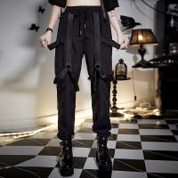 Polyester Slim Women Long Trousers patchwork Solid PC