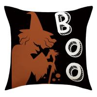 Linen Throw Pillow Covers Halloween Design & washable printed PC