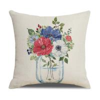 Linen Throw Pillow Covers washable printed PC