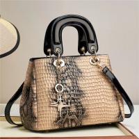 PU Leather Handbag with hanging ornament & durable & large capacity & attached with hanging strap PC