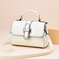 PU Leather hard-surface & Easy Matching Handbag attached with hanging strap & One Shoulder Solid PC