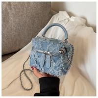 Denim Easy Matching Handbag attached with hanging strap PC