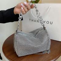 Polyester Easy Matching Clutch Bag with chain & with rhinestone PC