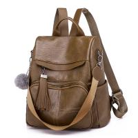 PU Leather Easy Matching Backpack large capacity PC