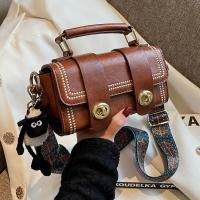 PU Leather Box Bag Handbag attached with hanging strap PC