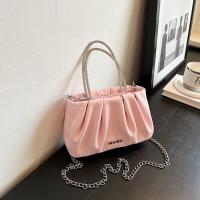 PU Leather Handbag with chain & soft surface PC