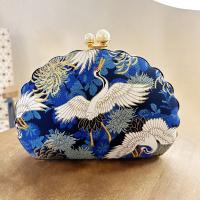 Polyester cross body & Easy Matching Clutch Bag bird pattern blue PC