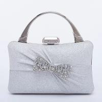 Polyester Easy Matching Clutch Bag with chain & with rhinestone bowknot pattern PC