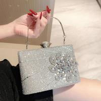 Polyester Easy Matching Clutch Bag with chain & with rhinestone floral PC