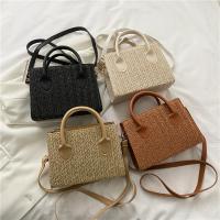 Straw Box Bag Handbag soft surface Solid PC