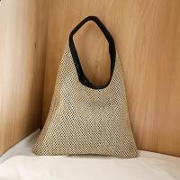 PVC Tote Bag & Weave Shoulder Bag large capacity khaki PC